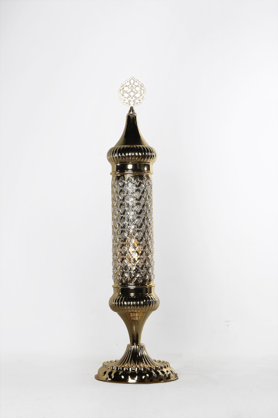 Gold Design Long Blown Glass Table Lamp